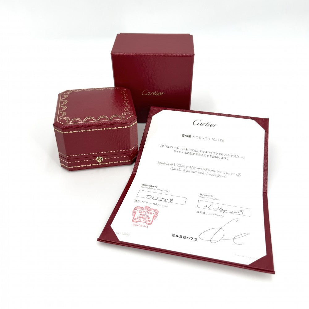 CARTIER カルティエ 指輪 トリニティリング アクセサリー ジュエリー Au750 18金WG 56サイズ K18ホワイトゴールド セラミック 約16号 ブラック 黒 シルバー レディース 約7.3g【中古品】