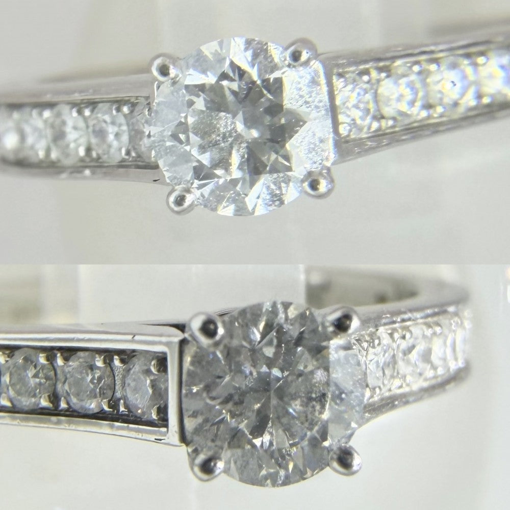 CARTIER カルティエ 指輪 1895 ソリテールリング ジュエリー ハーフエタニティ 43サイズ Pt950プラチナ ダイヤモンド0.43ct 約3号 レディース 約3.2g【中古品】
