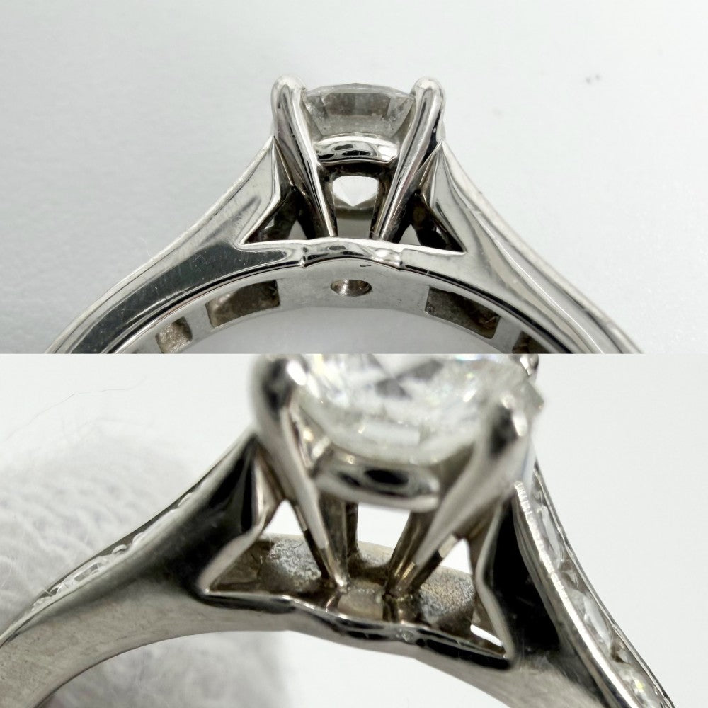 CARTIER カルティエ 指輪 1895 ソリテールリング ジュエリー ハーフエタニティ 43サイズ Pt950プラチナ ダイヤモンド0.43ct 約3号 レディース 約3.2g【中古品】