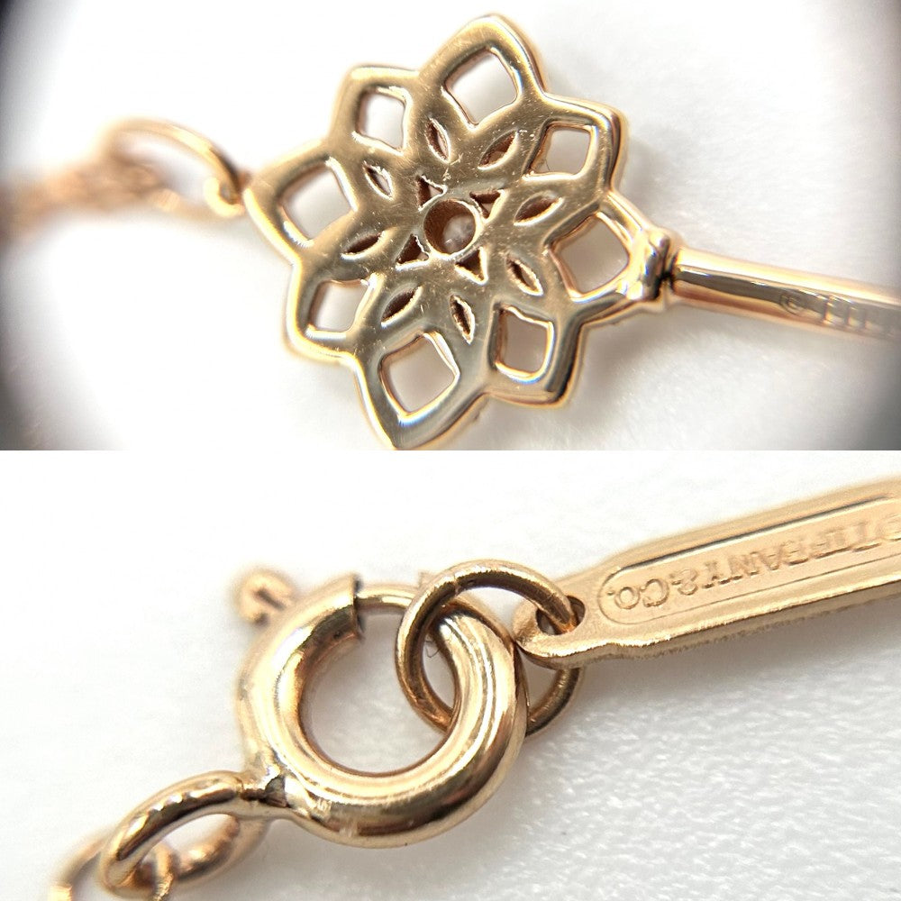 【開店SALE】 TIFFANY&Co. ティファニー ネックレス ペンダント ウォーブンキー ジュエリー アクセサリー 18金PG Au750 K18ピンクゴールド ダイヤモンド レディース 約4.5g【中古品】