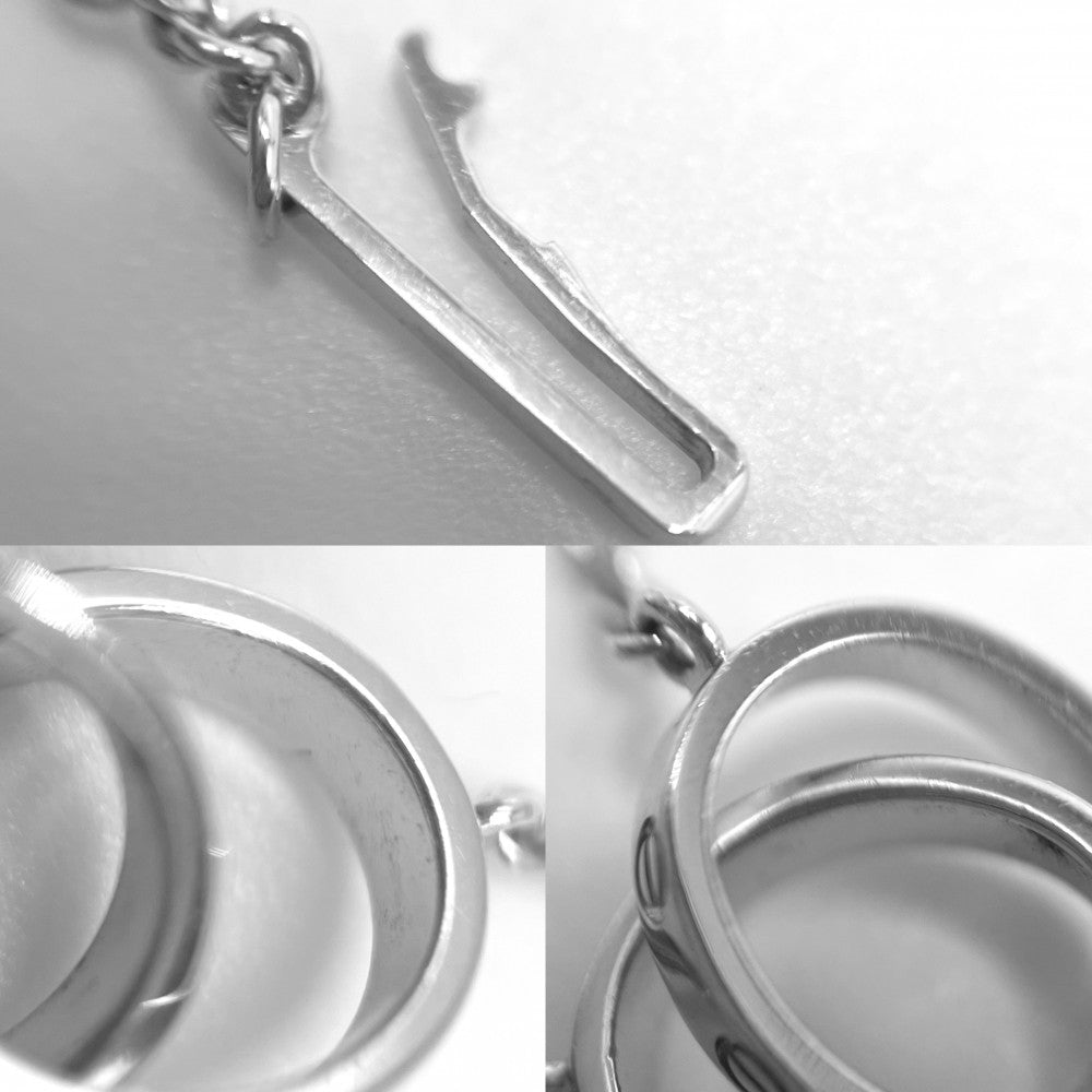 CARTIER カルティエ ネックレス ベビーラブ LOVE ジュエリー アクセサリー Au750 18金 ビス K18ホワイトゴールド シルバー レディース 約8.2g【中古品】