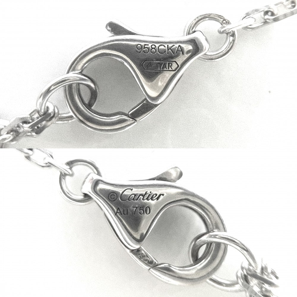 CARTIER カルティエ ネックレス ダム―ル スモールモデル 一粒ダイヤ SM 18金 750 ジュエリー K18ホワイトゴールド ダイヤモンド約0.09ct B7215900 シルバー レディース 約3.0g【中古品】