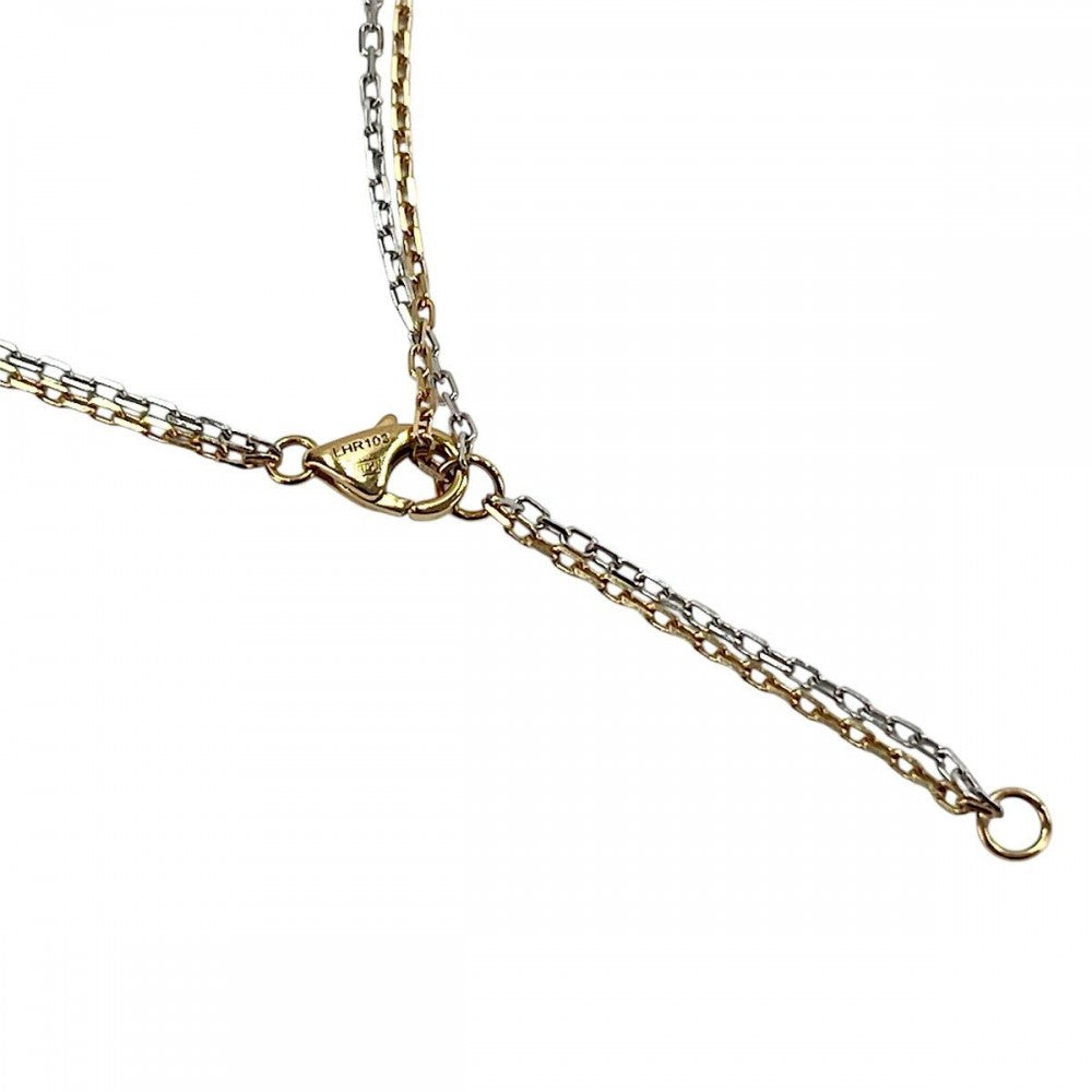 CARTIER カルティエ ネックレス ラブ スリーフープ ペンダント ジュエリー Au750 アクセサリー K18ピンクゴールド K18ホワイトゴールド ダイヤモンド レディース 約8.8g【中古品】
