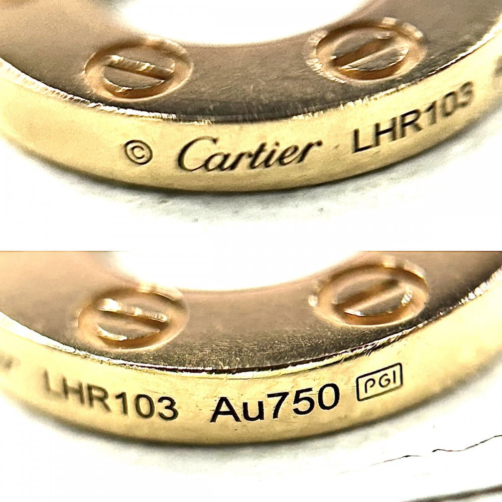 CARTIER カルティエ ネックレス ラブ スリーフープ ペンダント ジュエリー Au750 アクセサリー K18ピンクゴールド K18ホワイトゴールド ダイヤモンド レディース 約8.8g【中古品】