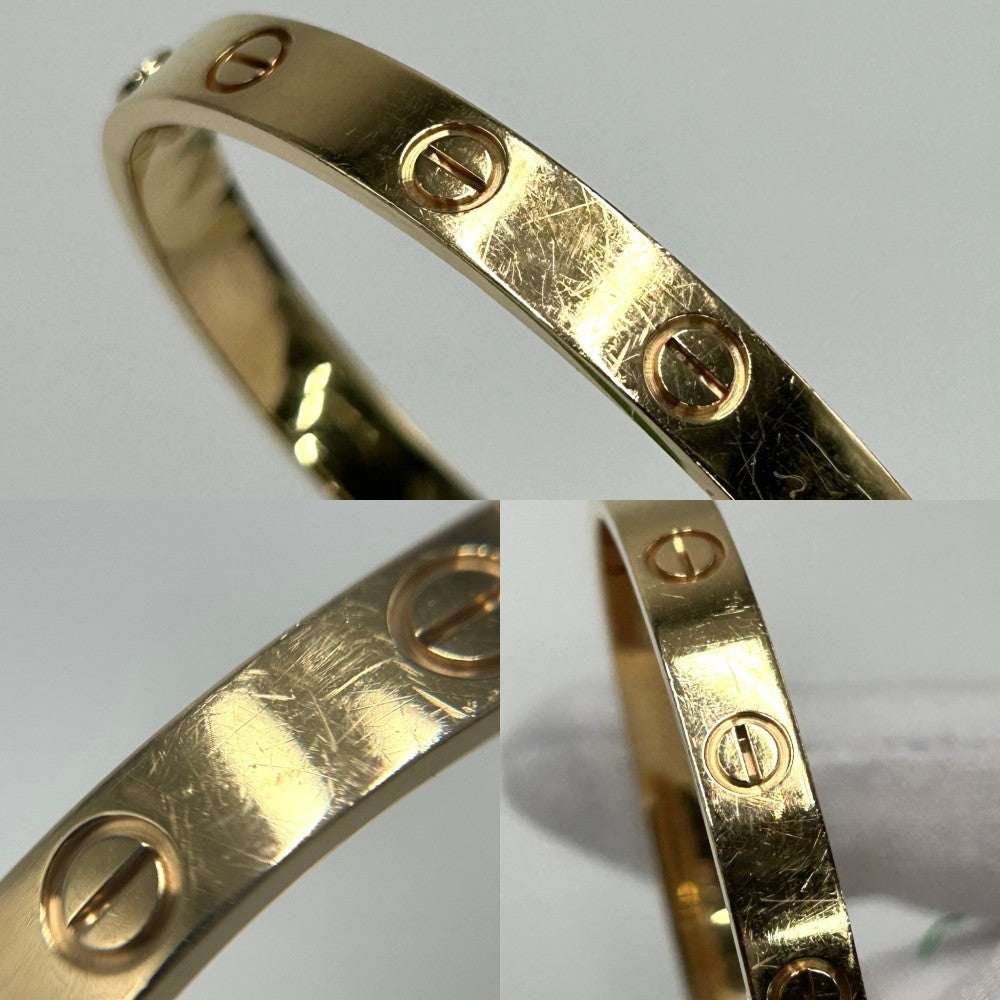 CARTIER カルティエ バングル ラブ ブレスレット ジュエリー アクセサリー LOVE Au750 18金YG 16サイズ メンズ レディース K18イエローゴールド B6016216 ユニセックス 約29.0g【中古品】