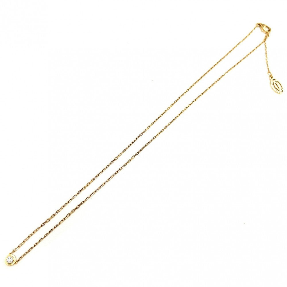 CARTIER カルティエ ネックレス ダム―ル XS 一粒ダイヤ ジュエリー 18金YG Au750 K18イエローゴールド ダイヤモンド0.04ct B6045617 レディース 約2.7g【中古品】
