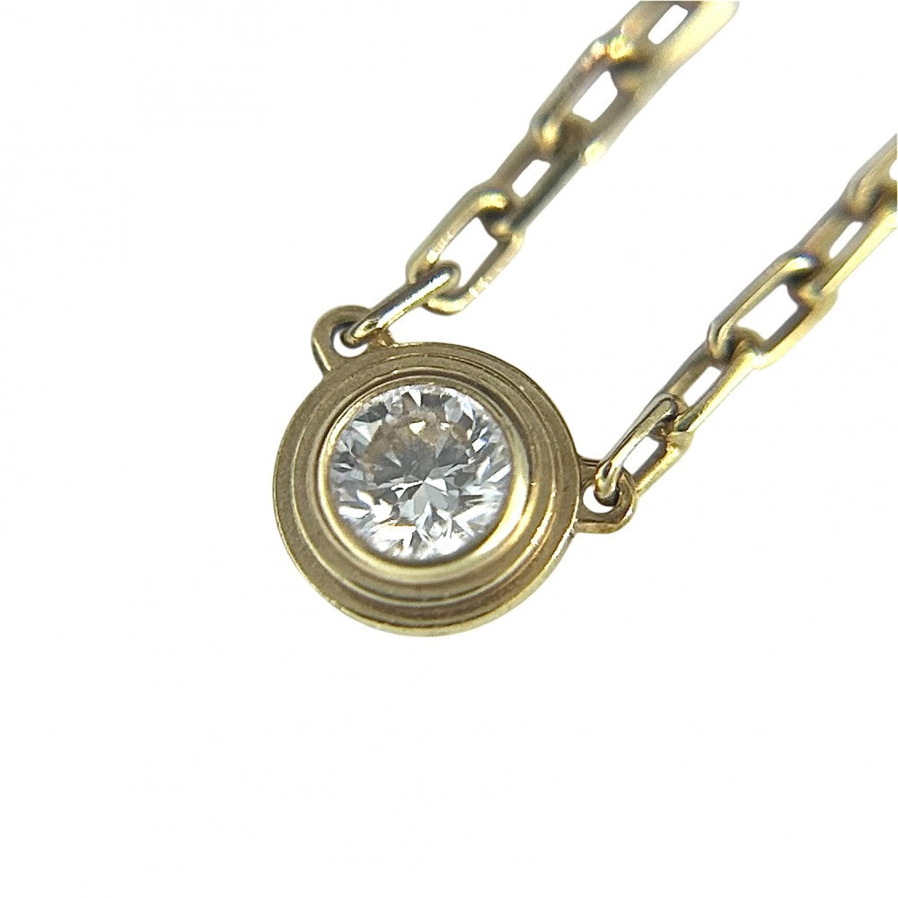 CARTIER カルティエ ネックレス ダム―ル XS 一粒ダイヤ ジュエリー 18金YG Au750 K18イエローゴールド ダイヤモンド0.04ct B6045617 レディース 約2.7g【中古品】