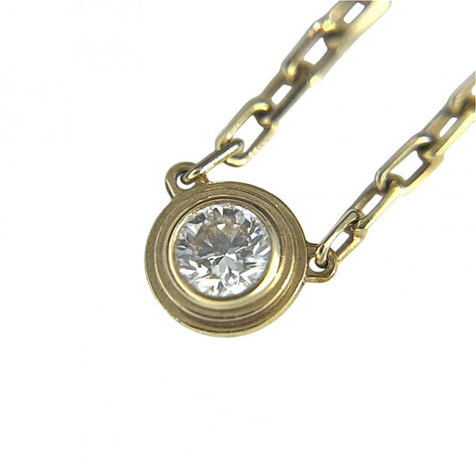 CARTIER カルティエ ネックレス ダム―ル XS 一粒ダイヤ ジュエリー 18金YG Au750 K18イエローゴールド ダイヤモンド0.04ct B6045617 レディース 約2.7g【中古品】