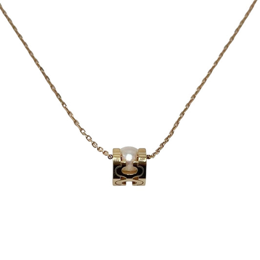 【開店SALE】 CARTIER カルティエ ネックレス Cドゥカルティエ ペンダント ジュエリー アクセサリー 18金PG Au750 K18ピンクゴールド パール レディース 約4.3g【中古品】