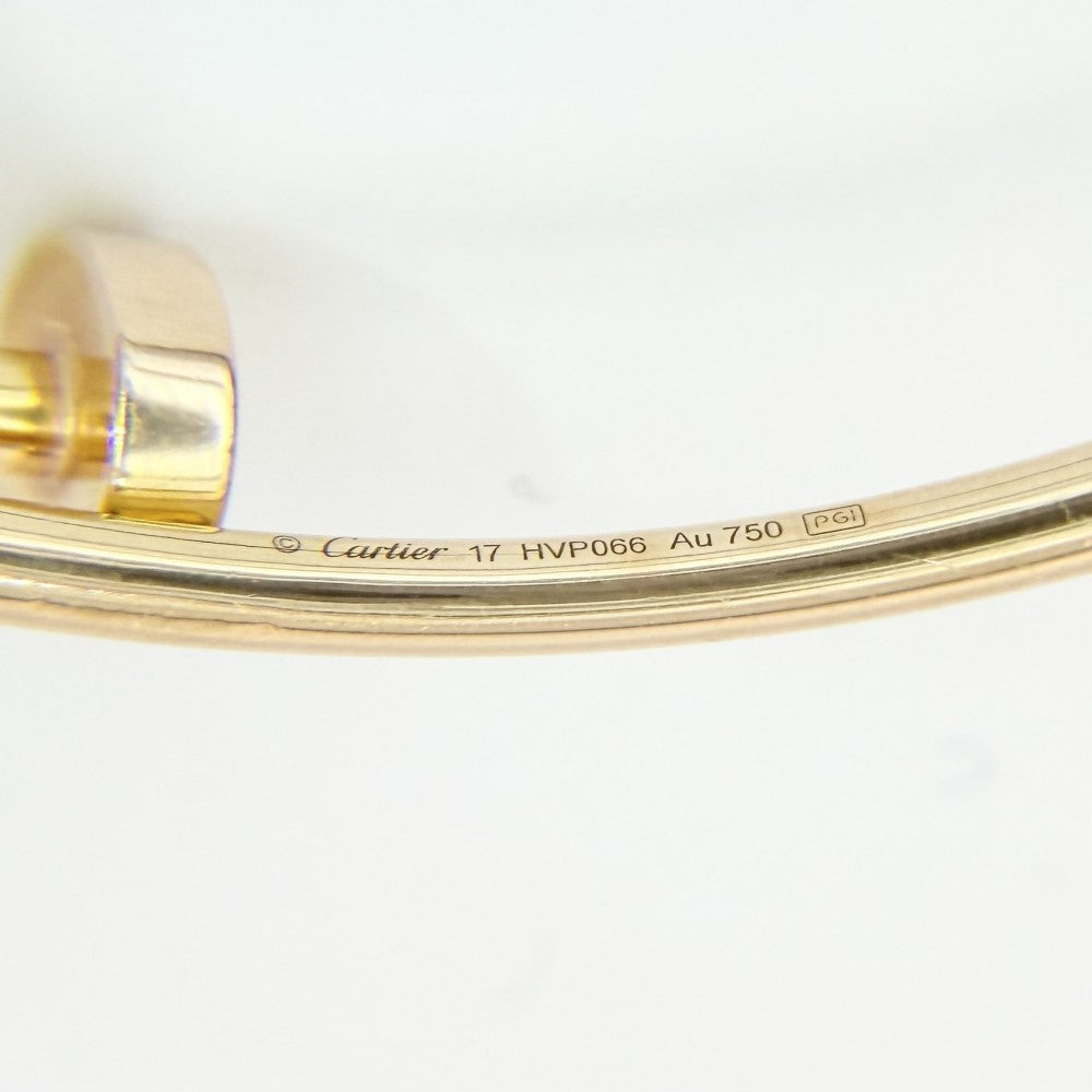 【開店SALE】 CARTIER カルティエ バングル ブレスレット ジュストアンクル 釘 18金PG Au750 ジュエリー アクセサリー 17サイズ K18ピンクゴールド レディース 約9.7g【中古品】