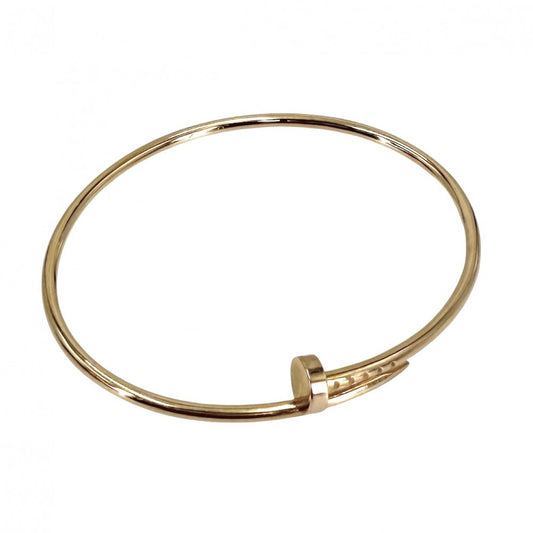 【開店SALE】 CARTIER カルティエ バングル ブレスレット ジュストアンクル 釘 18金PG Au750 ジュエリー アクセサリー 17サイズ K18ピンクゴールド レディース 約9.7g【中古品】