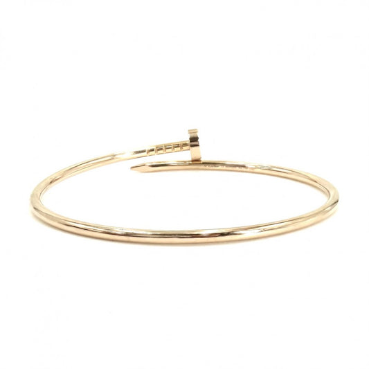 【開店SALE】 CARTIER カルティエ バングル ブレスレット ジュストアンクル 釘 18金PG Au750 ジュエリー アクセサリー 17サイズ K18ピンクゴールド レディース 約9.7g【中古品】
