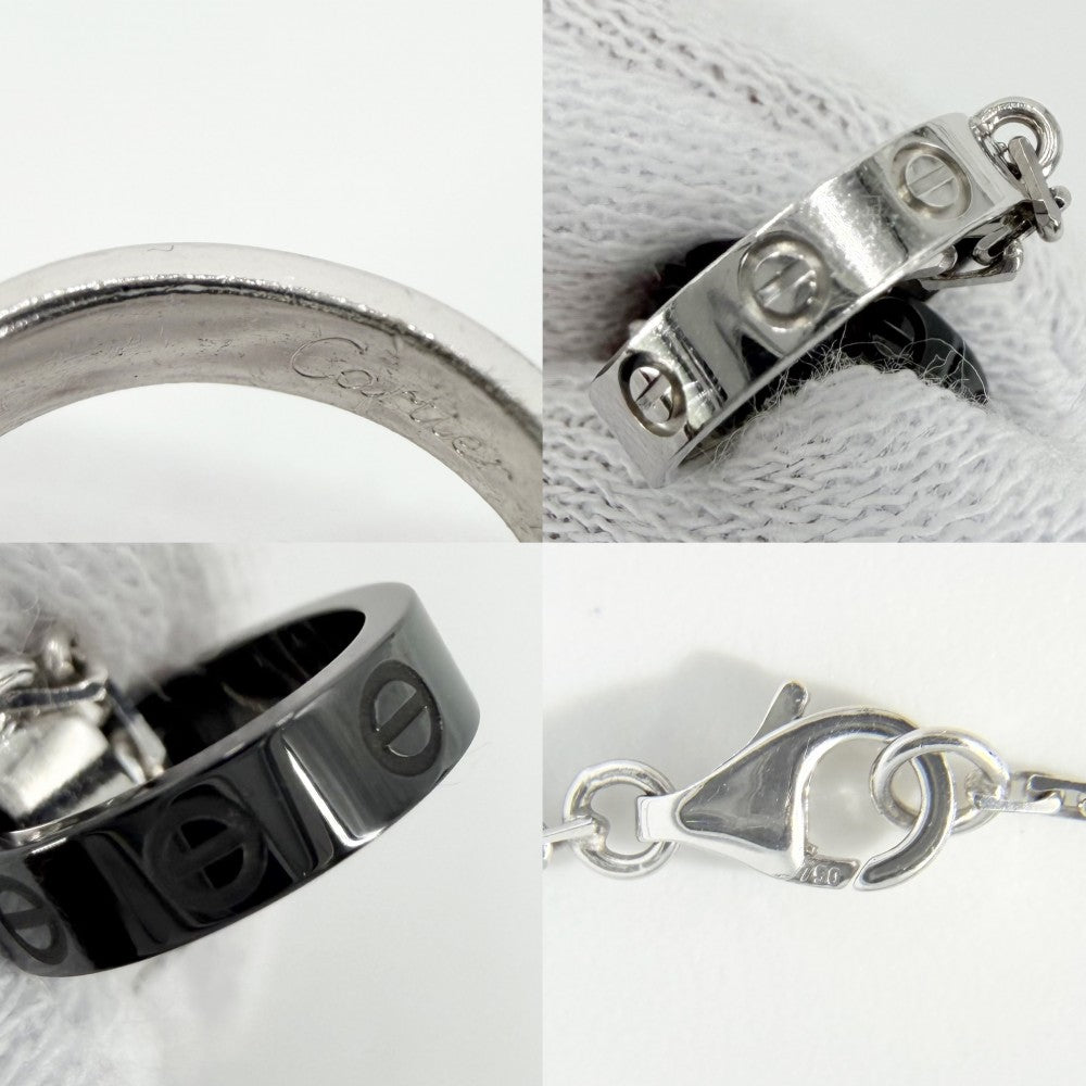 CARTIER カルティエ ブレスレット ベビーラブ ジュエリー アクセサリー Au750 18金WG K18ホワイトゴールド セラミック レディース 約3.6g【中古品】