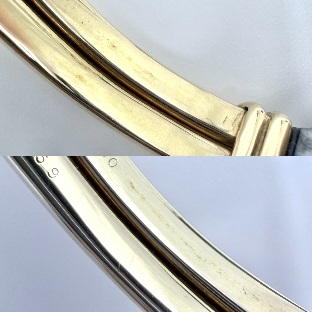 【開店SALE】 CARTIER カルティエ バングル パンテール ジュエリー アクセサリー シルバリウム Au750 18金YG メンズ レディース ブレスレット K18イエローゴールド シルバー800 ブラック 黒 ゴールド ユニセックス 約52.5g【中古品】
