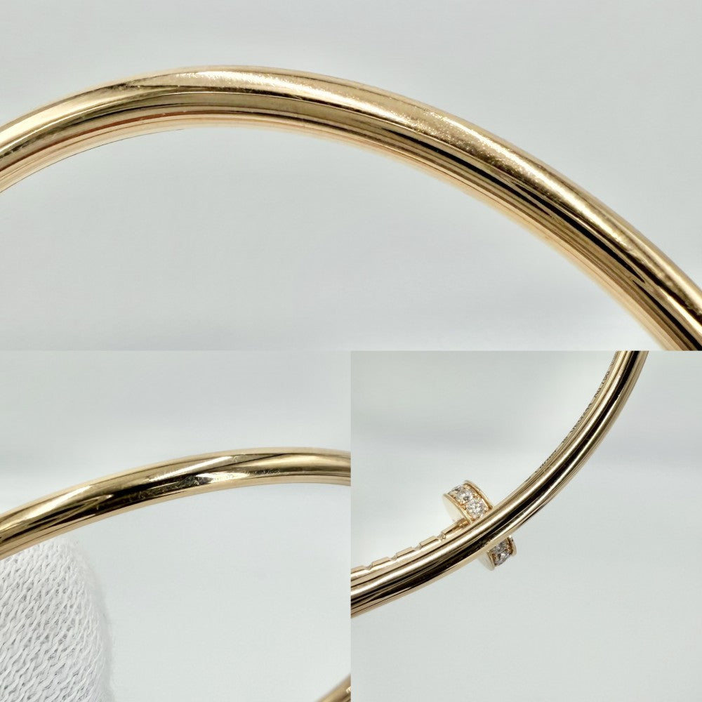 【開店SALE】 CARTIER カルティエ バングル ブレスレット ジュストアンクル スモールモデル 釘 18金PG Au750 ジュエリー アクセサリー 16サイズ K18ピンクゴールド ダイヤモンド レディース 約9.0g【中古品】