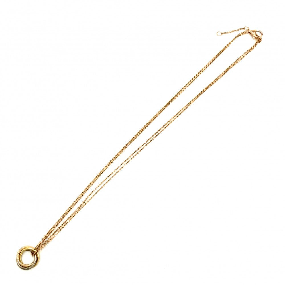 【開店SALE】 CARTIER カルティエ ネックレス トリニティ 3カラー ペンダント ジュエリー アクセサリー Au750 18金 K18ピンクゴールド K18イエローゴールド K18ホワイトゴールド ゴールド レディース 約3.9g【中古品】