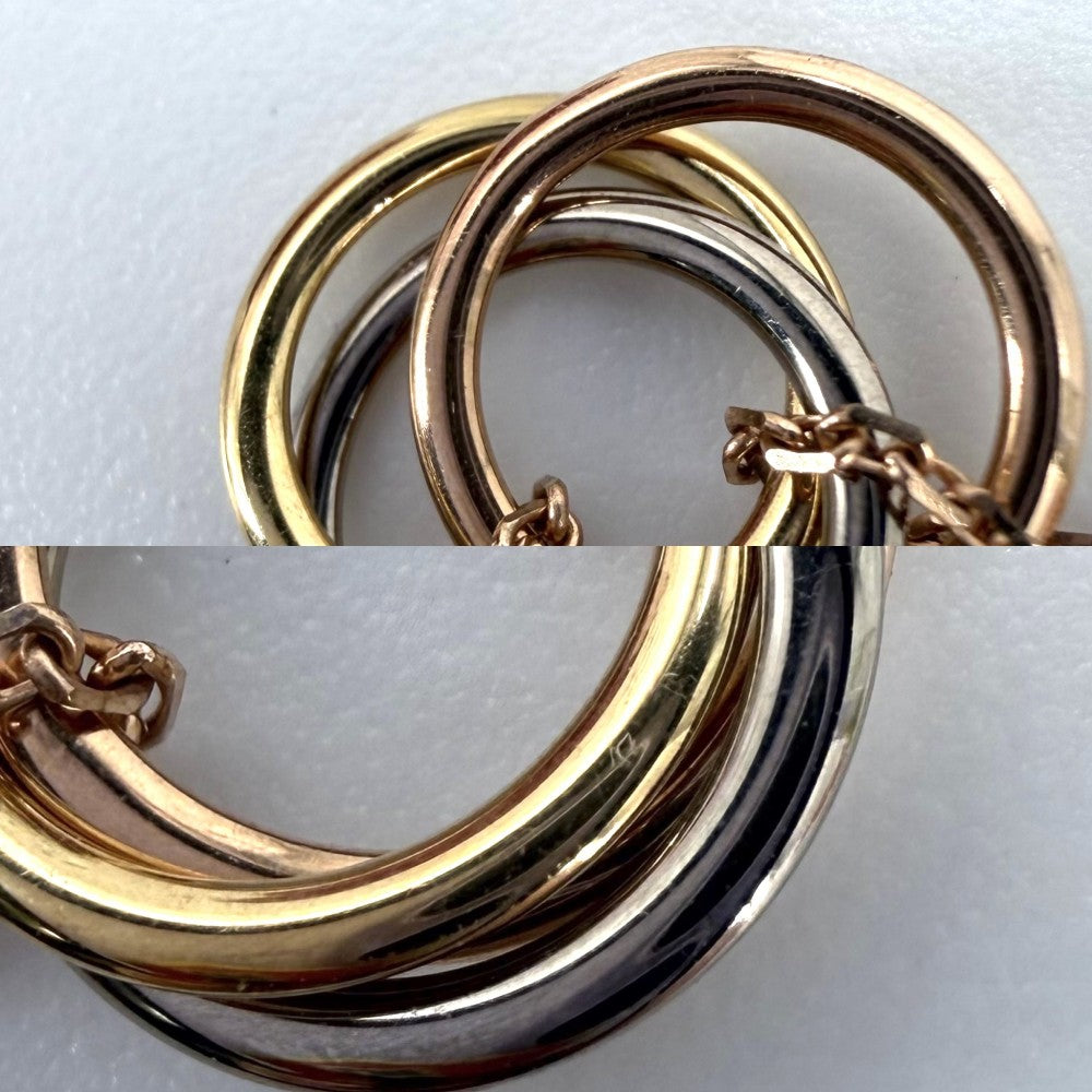 CARTIER カルティエ ネックレス スウィート トリニティ 3カラー ペンダント ジュエリー アクセサリー Au750 18金 K18イエローゴールド K18ピンクゴールド K18ホワイトゴールド ゴールド シルバー レディース 約3.6g【中古品】