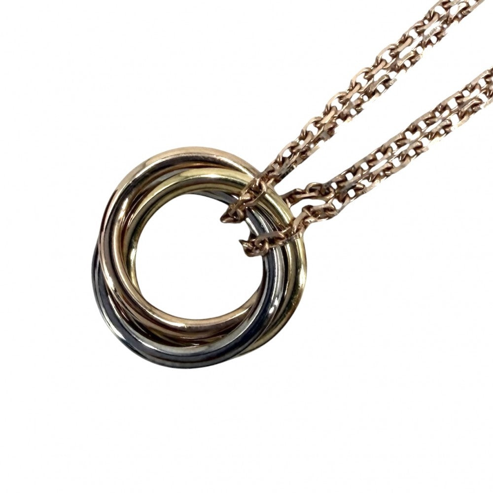 CARTIER カルティエ ネックレス スウィート トリニティ 3カラー ペンダント ジュエリー アクセサリー Au750 18金 K18イエローゴールド K18ピンクゴールド K18ホワイトゴールド ゴールド シルバー レディース 約3.6g【中古品】