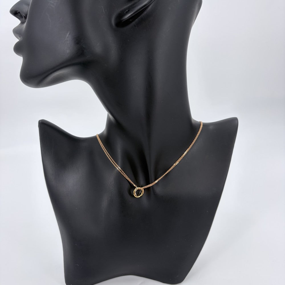 CARTIER カルティエ ネックレス スウィート トリニティ 3カラー ペンダント ジュエリー アクセサリー Au750 18金 K18イエローゴールド K18ピンクゴールド K18ホワイトゴールド ゴールド シルバー レディース 約3.6g【中古品】