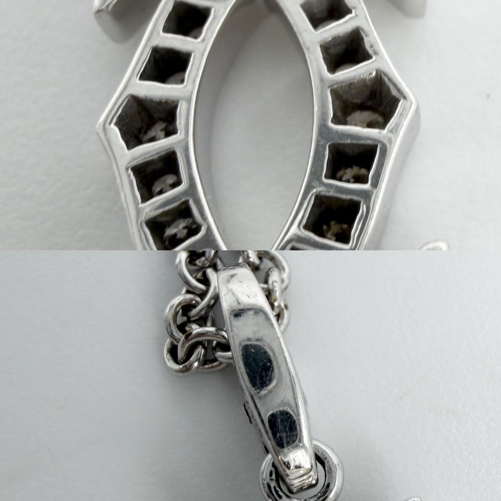 CARTIER カルティエ ネックレス フォルサ チェーン 2Cチャーム セット ペンダント 18金WG Au750 ジュエリー アクセサリー K18ホワイトゴールド ダイヤモンド レディース 約10.7g【中古品】