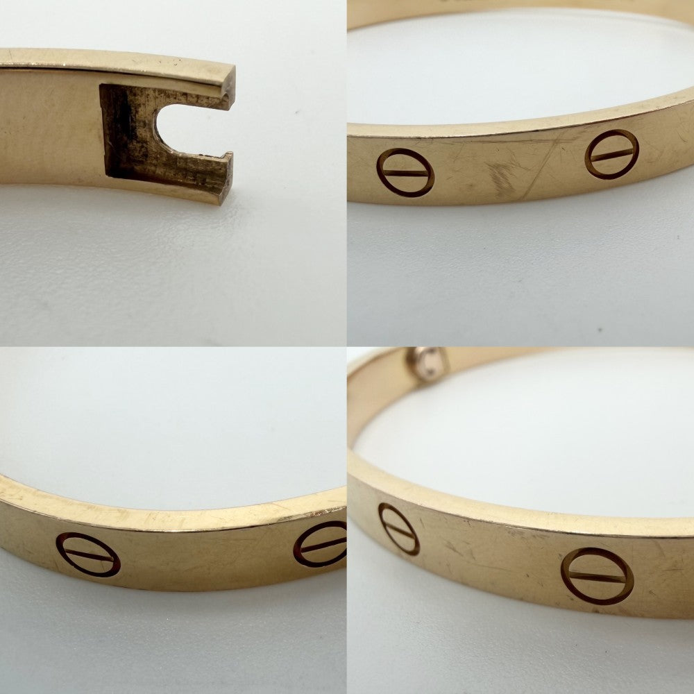 CARTIER カルティエ バングル ラブブレスクラシック ジュエリー アクセサリー LOVE Au750 18金YG 18サイズ メンズ レディース K18イエローゴールド ユニセックス 約34.6g【中古品】