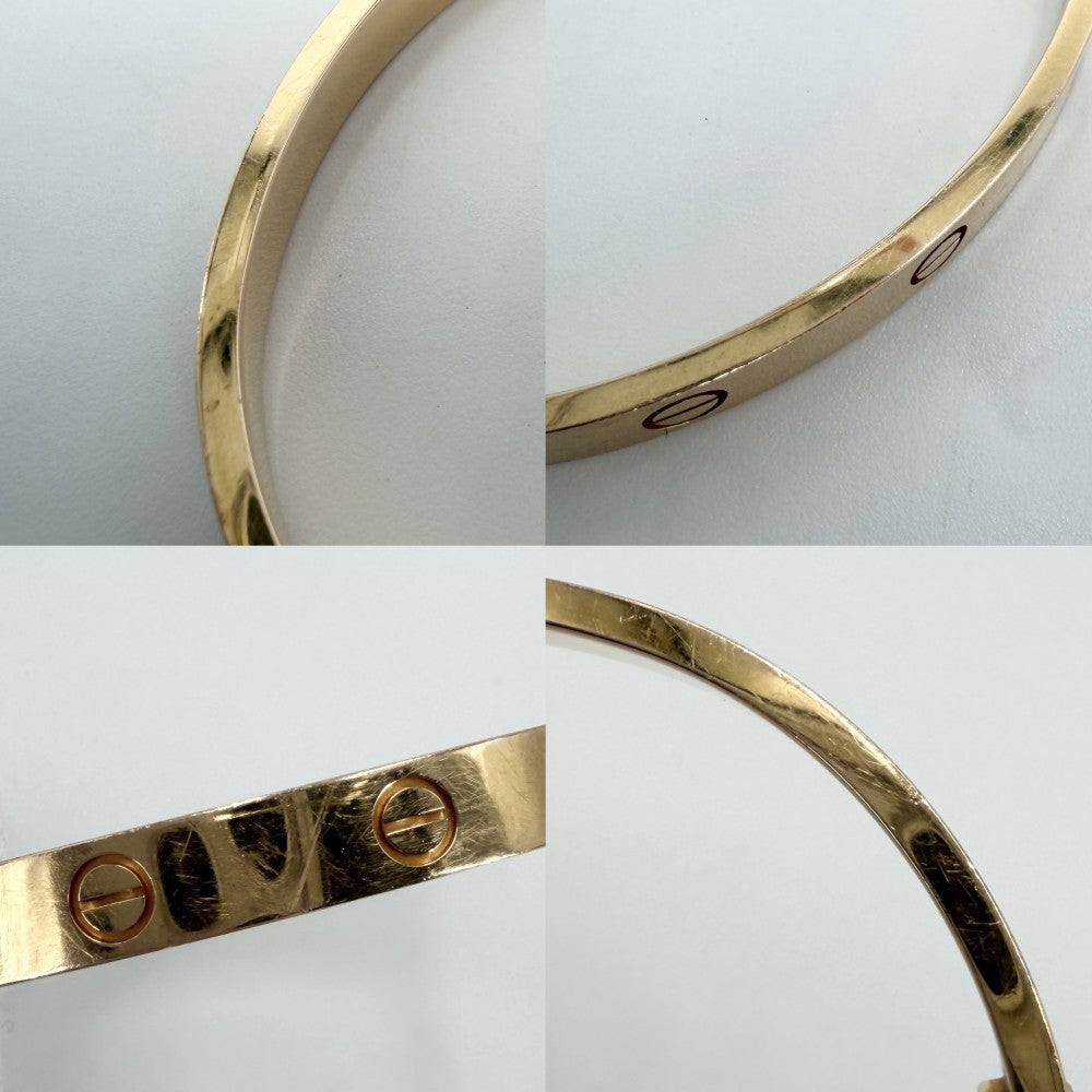 CARTIER カルティエ バングル ラブブレスクラシック ジュエリー アクセサリー LOVE Au750 18金YG 18サイズ メンズ レディース K18イエローゴールド ユニセックス 約34.6g【中古品】