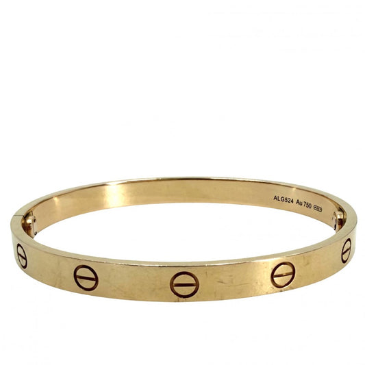 CARTIER カルティエ バングル ラブブレスクラシック ジュエリー アクセサリー LOVE Au750 18金YG 18サイズ メンズ レディース K18イエローゴールド ユニセックス 約34.6g【中古品】