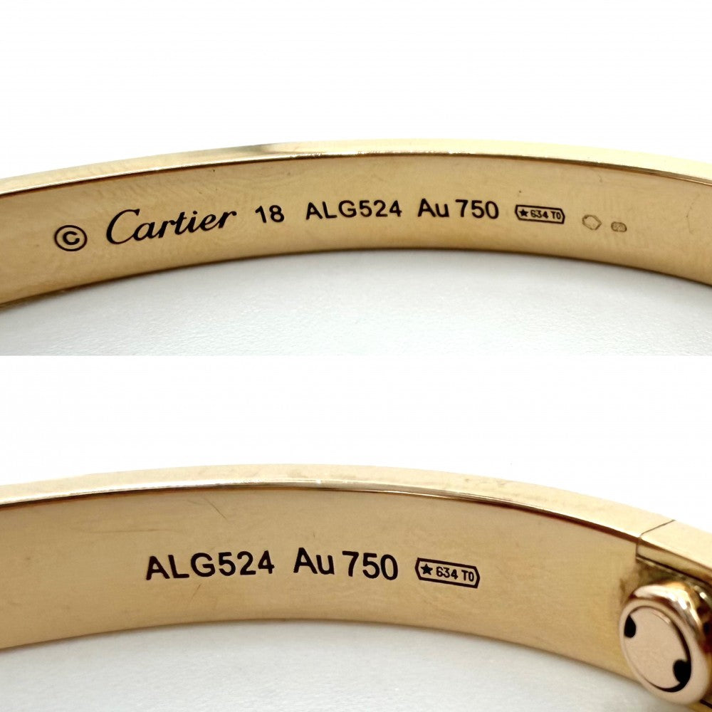 CARTIER カルティエ バングル ラブブレスクラシック ジュエリー アクセサリー LOVE Au750 18金YG 18サイズ メンズ レディース K18イエローゴールド ユニセックス 約34.6g【中古品】