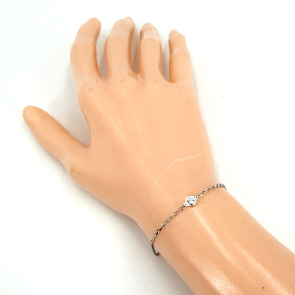 CARTIER カルティエ ブレスレット ダムール スモール 一粒ダイヤ アクセサリー ジュエリー Au750 18金WG K18ホワイトゴールド ダイヤモンド レディース 約2.3g【中古品】