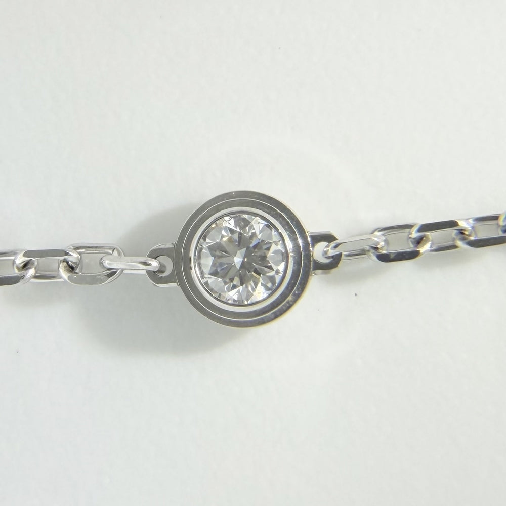 CARTIER カルティエ ブレスレット ダムール スモール 一粒ダイヤ アクセサリー ジュエリー Au750 18金WG K18ホワイトゴールド ダイヤモンド レディース 約2.3g【中古品】