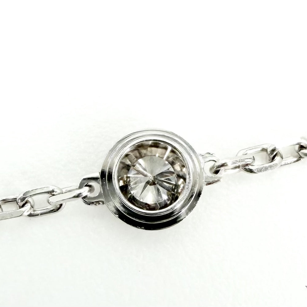 CARTIER カルティエ ブレスレット ダムール スモール 一粒ダイヤ アクセサリー ジュエリー Au750 18金WG K18ホワイトゴールド ダイヤモンド レディース 約2.3g【中古品】