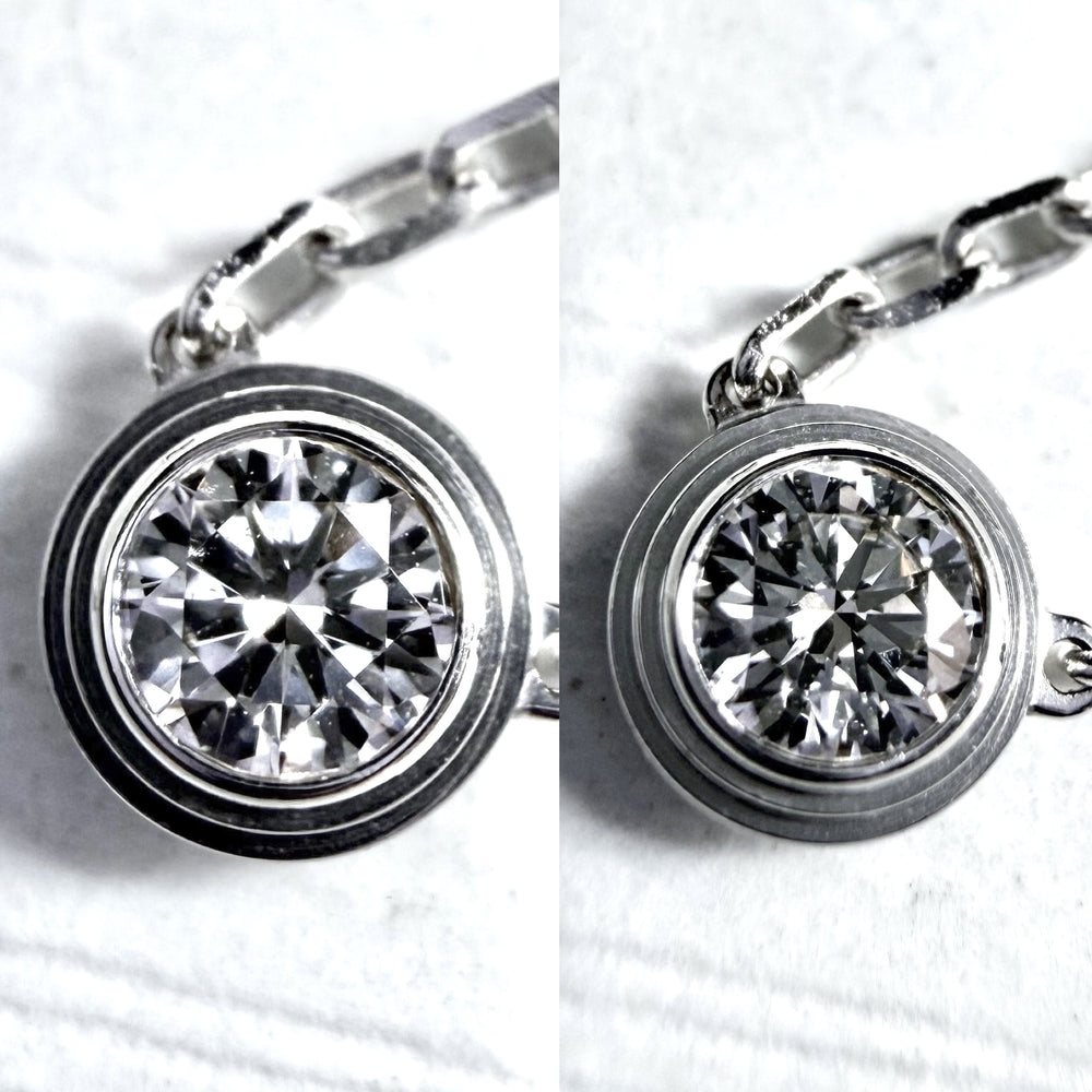 CARTIER カルティエ ネックレス ダムール 一粒ダイヤ アクセサリー ジュエリー 18金WG K18ホワイトゴールド ダイヤモンド レディース 約3.2g【中古品】