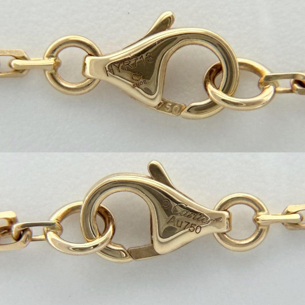 CARTIER カルティエ ネックレス ベビーラブ LOVE ジュエリー アクセサリー Au750 18金YG ビス K18イエローゴールド ダイヤモンド レディース 約6.1g【中古品】