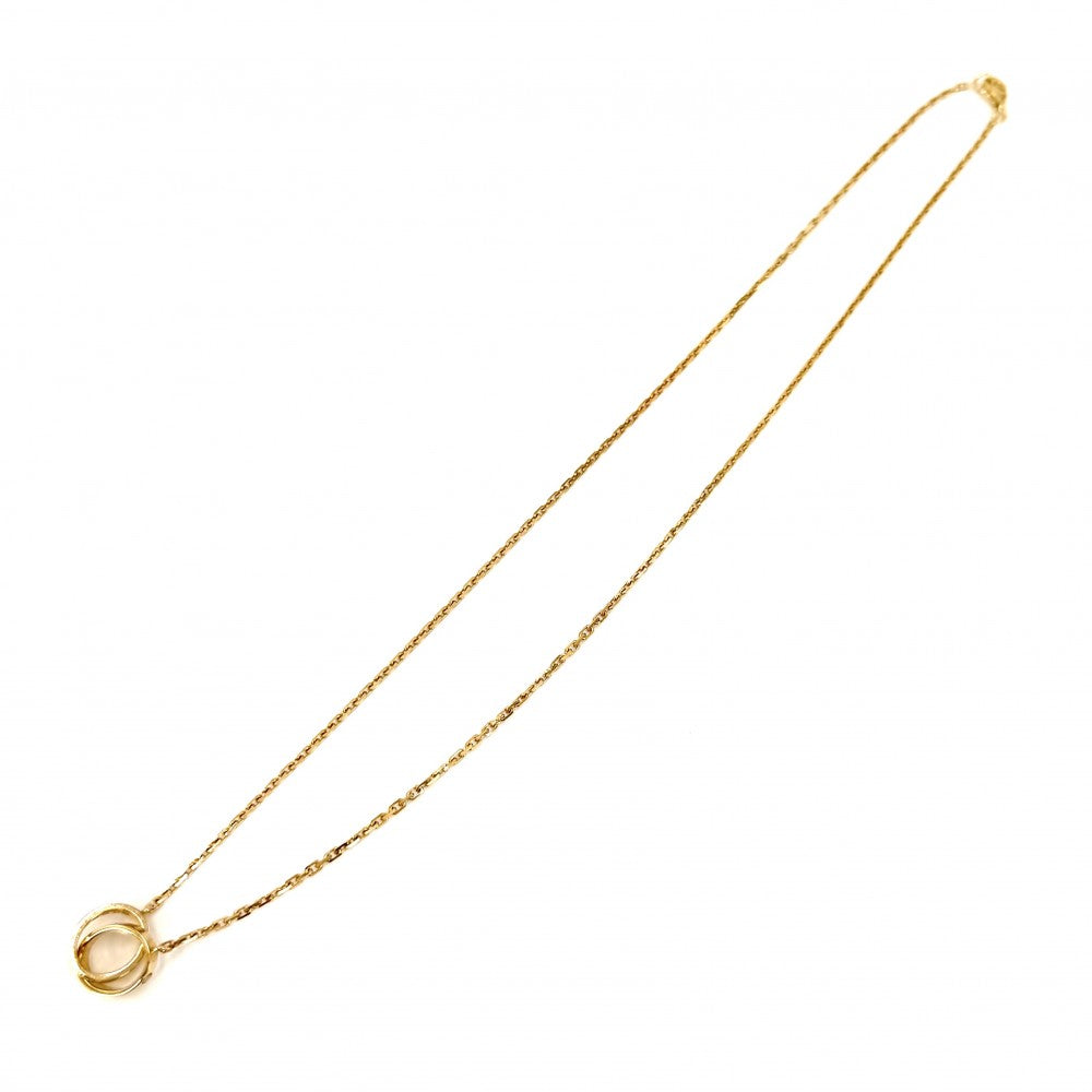 CARTIER カルティエ ネックレス ベビーラブ LOVE ジュエリー アクセサリー Au750 18金YG ビス K18イエローゴールド ダイヤモンド レディース 約6.1g【中古品】