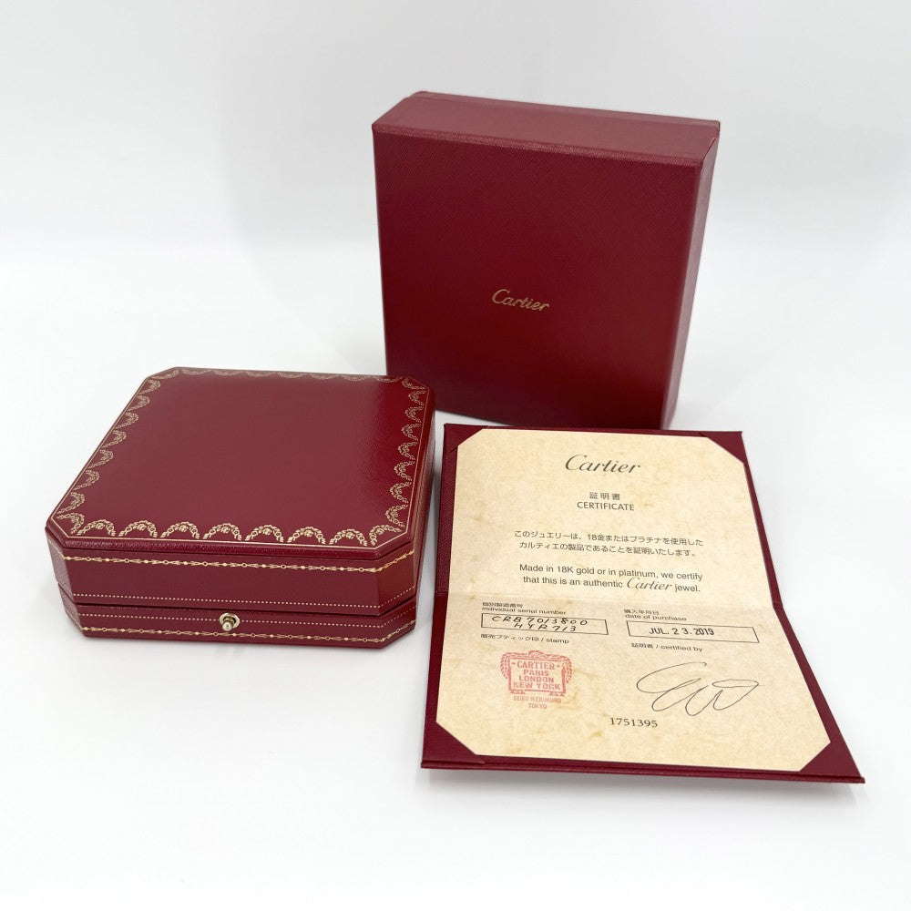 CARTIER カルティエ ネックレス ベビーラブ LOVE ジュエリー アクセサリー Au750 18金YG ビス K18イエローゴールド ダイヤモンド レディース 約6.1g【中古品】