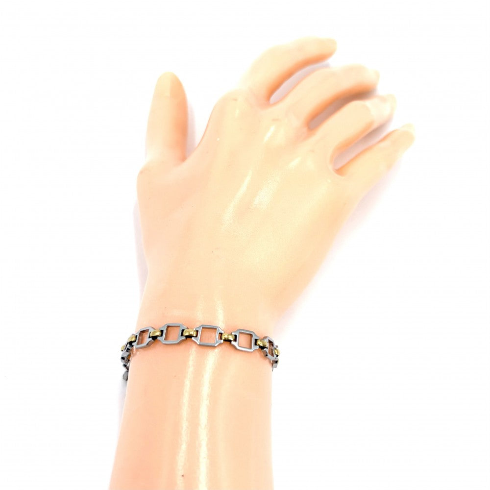 CARTIER カルティエ ブレスレット オールエアシエール サントス ジュエリー アクセサリー 18金WG Au750 ステンレススチール K18イエローゴールド レディース 約6.7g【中古品】