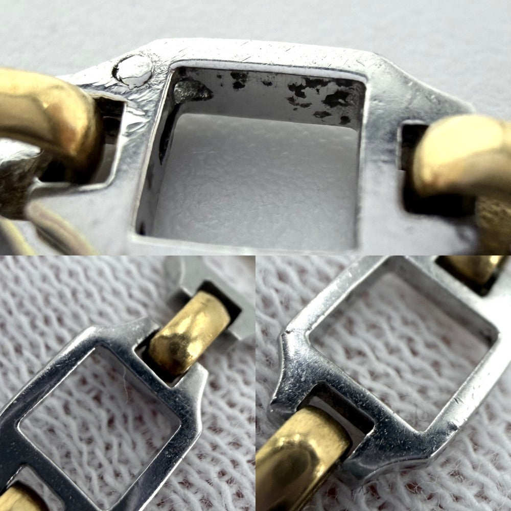 CARTIER カルティエ ブレスレット オールエアシエール サントス ジュエリー アクセサリー 18金WG Au750 ステンレススチール K18イエローゴールド レディース 約6.7g【中古品】