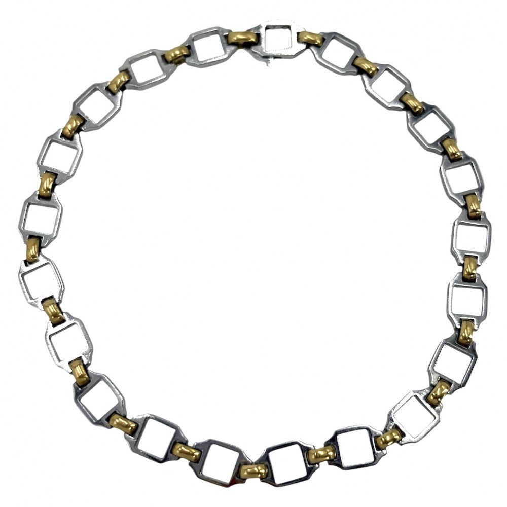 CARTIER カルティエ ブレスレット オールエアシエール サントス ジュエリー アクセサリー 18金WG Au750 ステンレススチール K18イエローゴールド レディース 約6.7g【中古品】