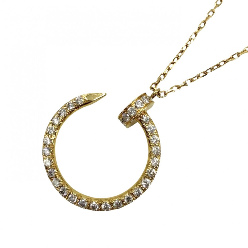 CARTIER カルティエ ネックレス ジュストアンクル ペンダント ジュエリー 釘 18金YG Au750 アクセサリー K18イエローゴールド ダイヤモンド レディース 約5.0g【中古品】