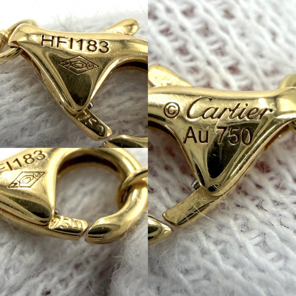 CARTIER カルティエ ネックレス ジュストアンクル ペンダント ジュエリー 釘 18金YG Au750 アクセサリー K18イエローゴールド ダイヤモンド レディース 約5.0g【中古品】