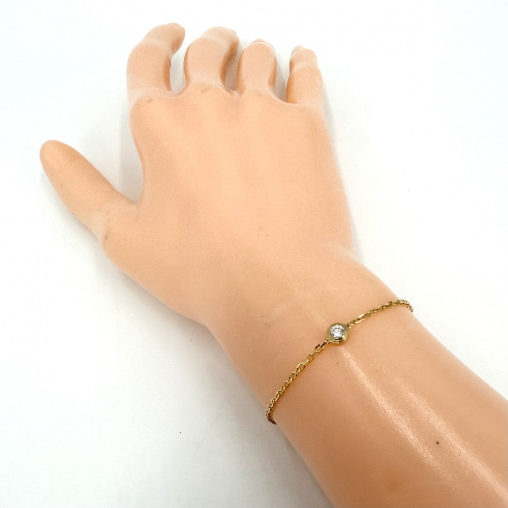CARTIER カルティエ ブレスレット ダムール SM 一粒ダイヤ ジュエリー アクセサリー Au750 18金YG K18イエローゴールド ダイヤモンド レディース 約2.2g【中古品】