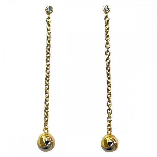 CARTIER カルティエ ピアス ベビートリニティ 3カラー ジュエリー アクセサリー スイング 750 K18イエローゴールド K18ピンクゴールド K18ホワイトゴールド ダイヤモンド B8020800 レディース 約4.9g【中古品】
