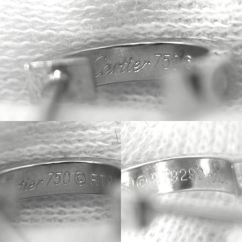 CARTIER カルティエ ピアス フープピアス ミニラブ ビスモチーフ 小さめ 18金WG Au750 ジュエリー アクセサリー K18ホワイトゴールド レディース 約4.0g【中古品】