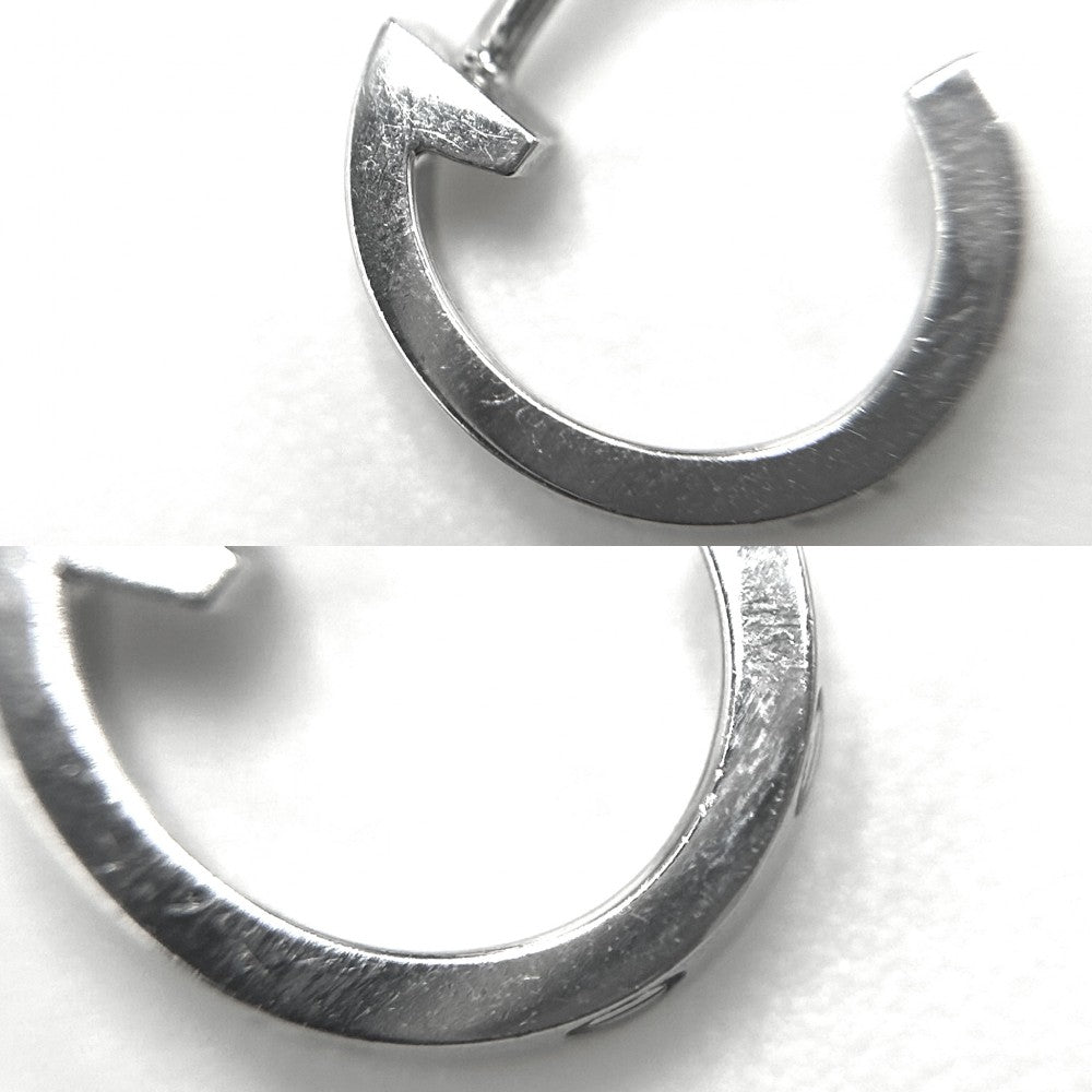 CARTIER カルティエ ピアス フープピアス ミニラブ ビスモチーフ 小さめ 18金WG Au750 ジュエリー アクセサリー K18ホワイトゴールド レディース 約4.0g【中古品】