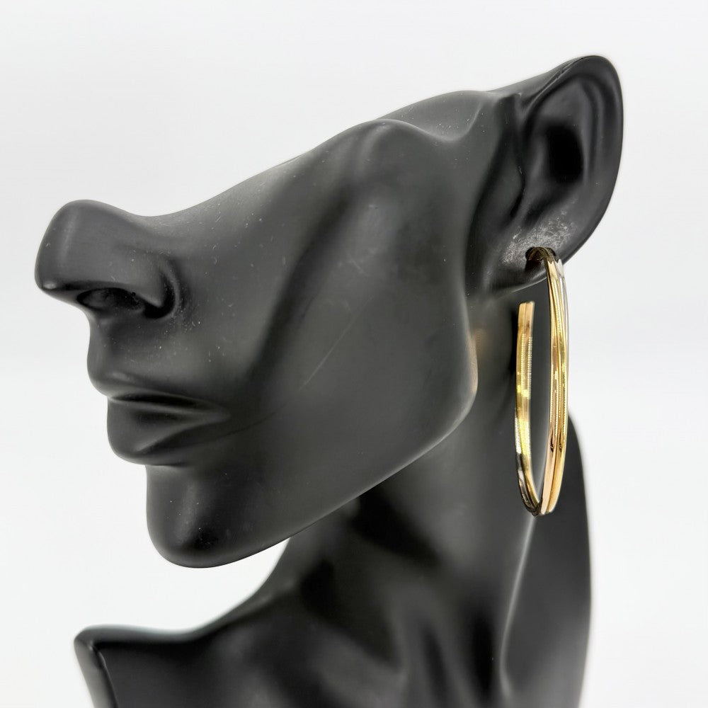 CARTIER カルティエ ピアス トリニティ フープピアス アクセサリー ジュエリー Trinity earrings Au750 K18 K18イエローゴールド K18ピンクゴールド K18ホワイトゴールド レディース 約17.5g【中古品】