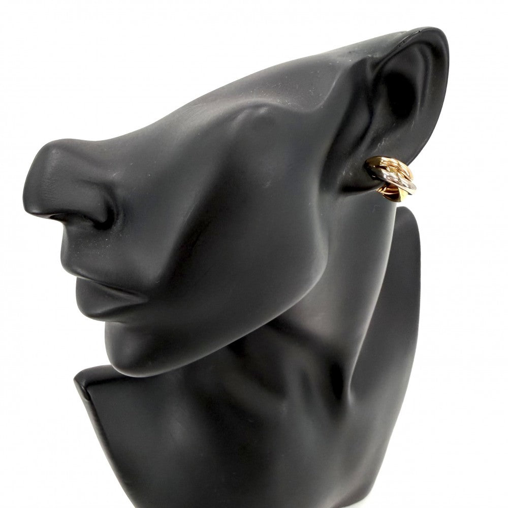 CARTIER カルティエ イヤリング トリニティ アクセサリー ジュエリー 18金 Au750 K18イエローゴールド K18ピンクゴールド K18ホワイトゴールド レディース 約9.0g【中古品】