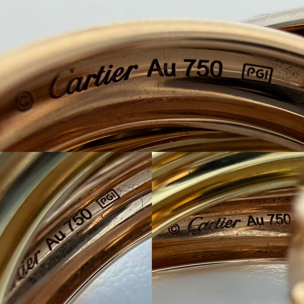 CARTIER カルティエ イヤリング トリニティ アクセサリー ジュエリー 18金 Au750 K18イエローゴールド K18ピンクゴールド K18ホワイトゴールド レディース 約9.0g【中古品】