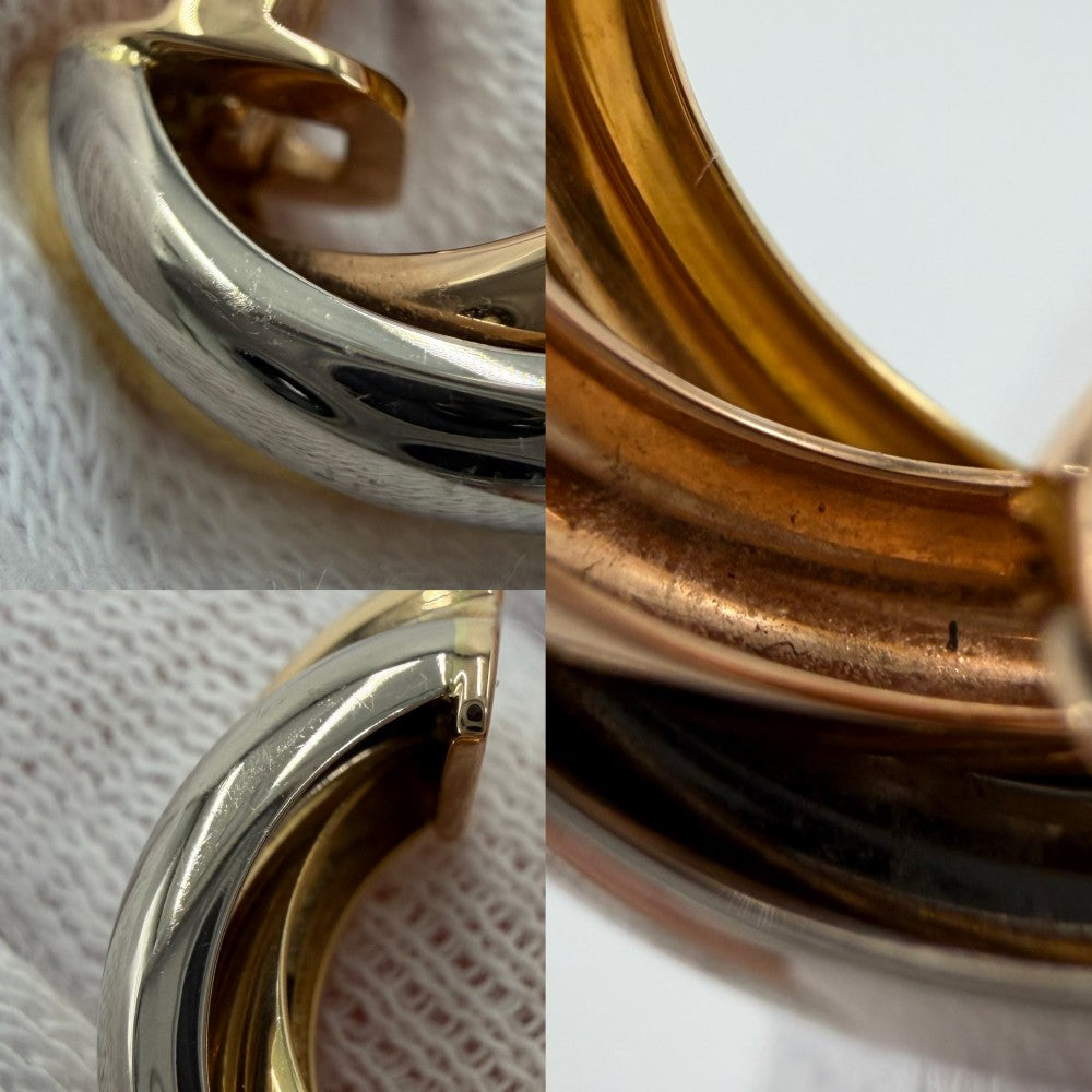 CARTIER カルティエ イヤリング トリニティ アクセサリー ジュエリー 18金 Au750 K18イエローゴールド K18ピンクゴールド K18ホワイトゴールド レディース 約9.0g【中古品】