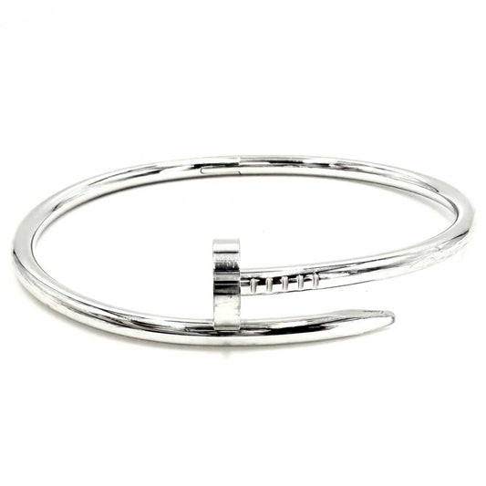 CARTIER カルティエ バングル ブレスレット ジュストアンクル ジュエリー アクセサリー 釘 18金WG Au750 18サイズ K18ホワイトゴールド ユニセックス 約36.2g【中古品】