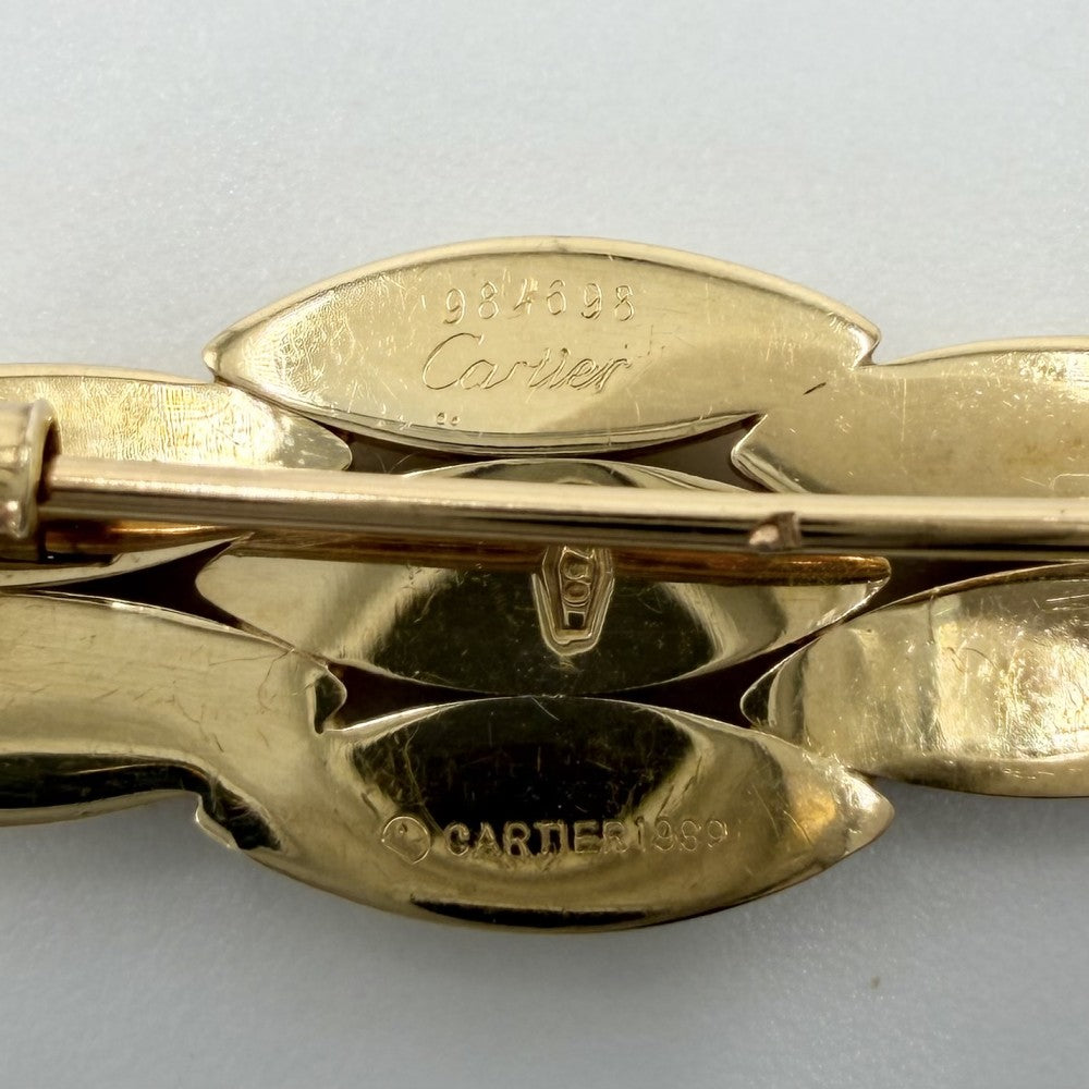 CARTIER カルティエ ブローチ ジャンシアン ジュエリー アクセサリー 18金YG Au750 K18イエローゴールド レディース 約5.6g【中古品】